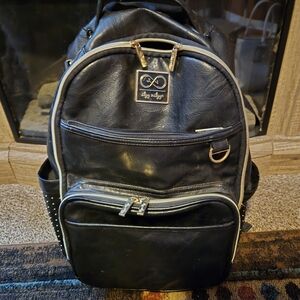 Black Leather Backpack by